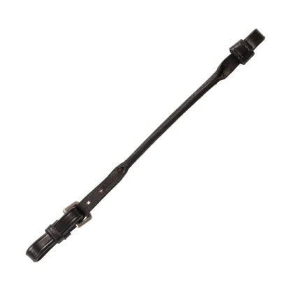 Puente para pelham en cuero tubular Equestro - Negro