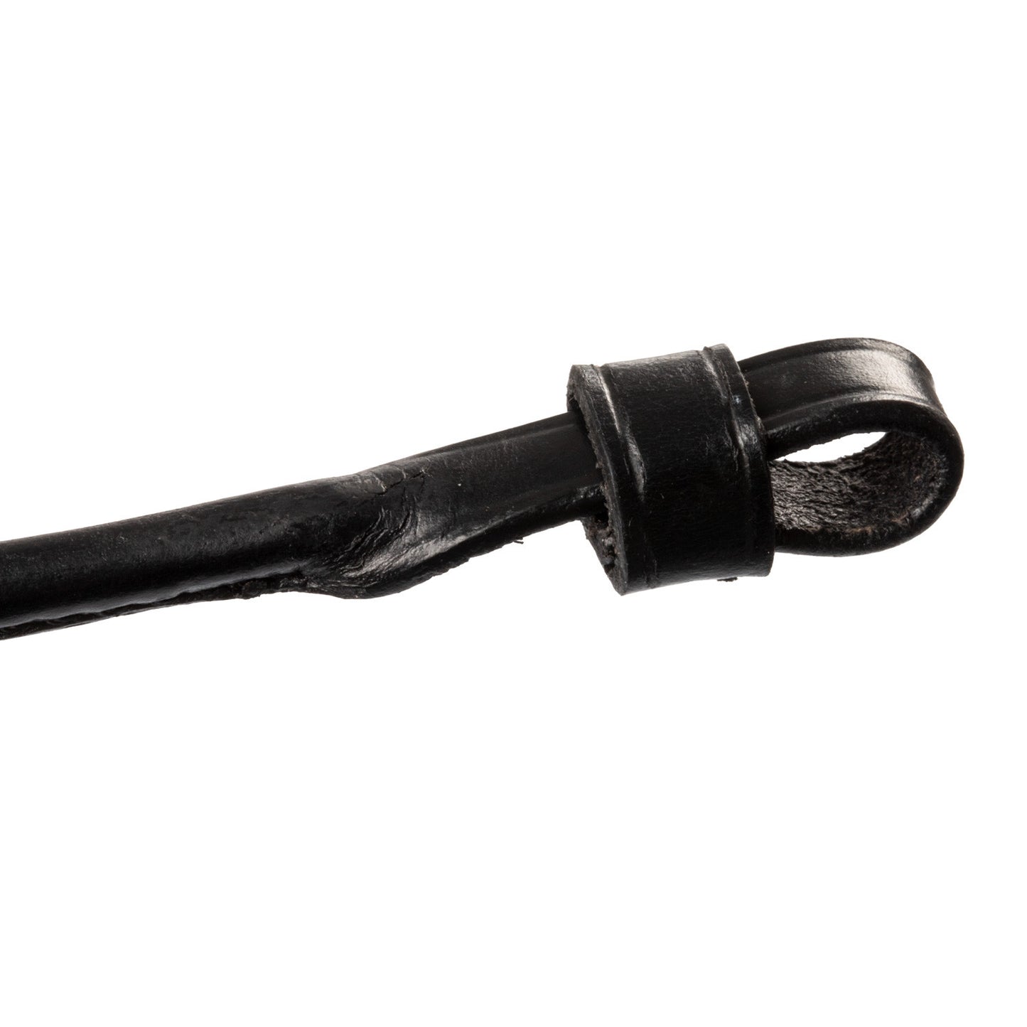 Puente para pelham en cuero tubular Equestro - Negro