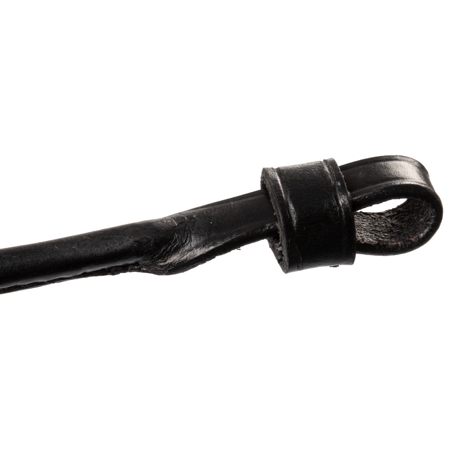 Puente para pelham en cuero tubular Equestro - Negro