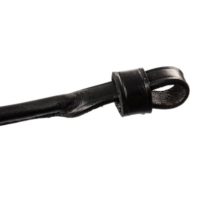 Puente para pelham en cuero tubular Equestro - Negro