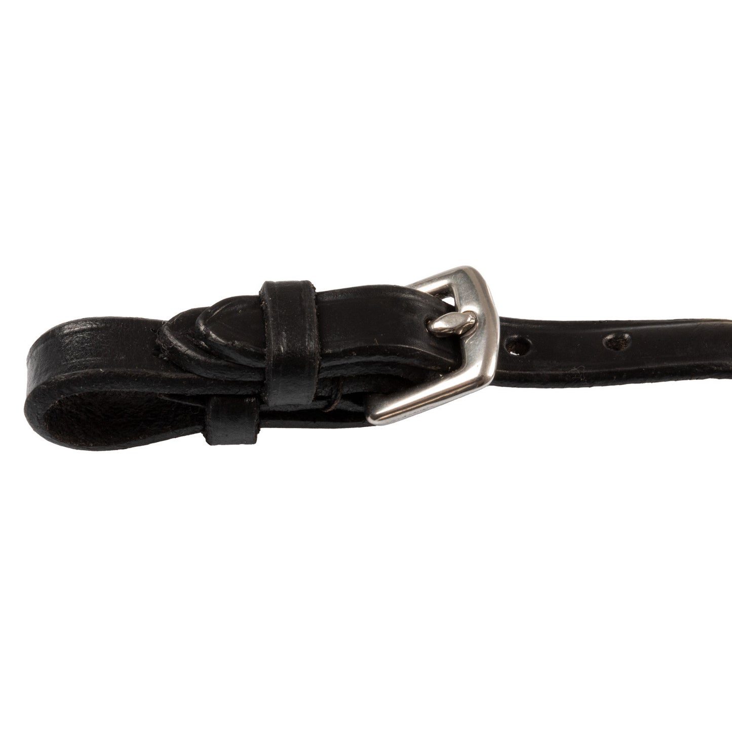 Puente para pelham en cuero tubular Equestro - Negro