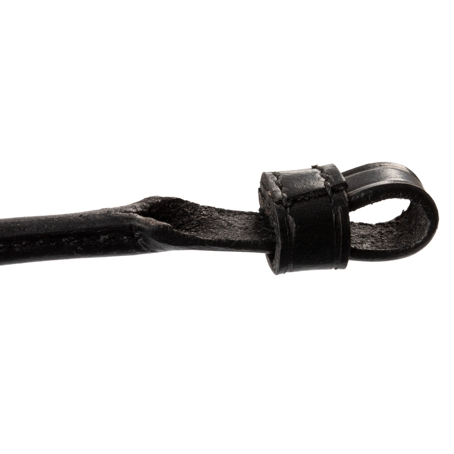 Puente para pelham en cuero tubular Equestro - Negro