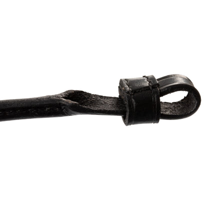 Puente para pelham en cuero tubular Equestro - Negro