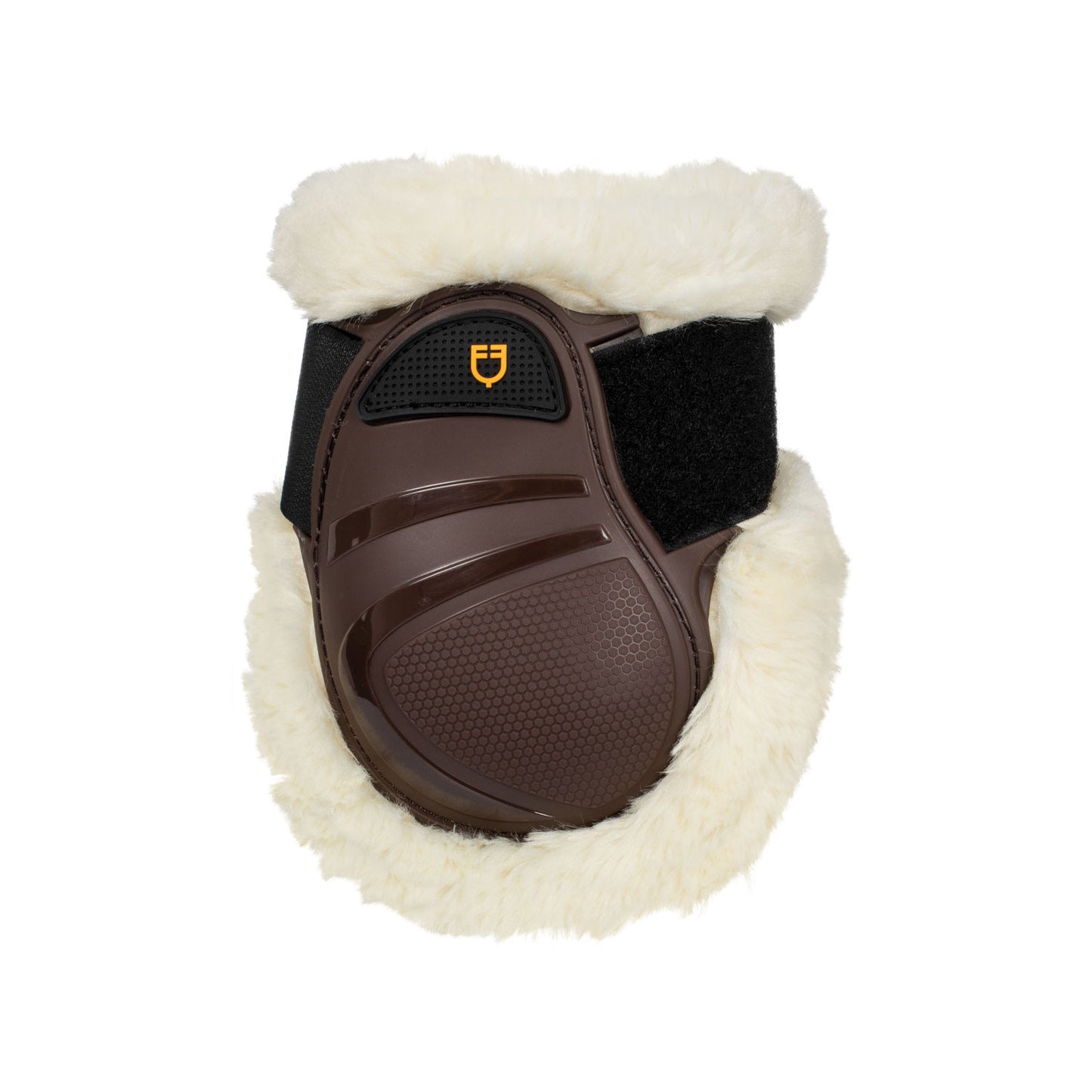 Paranocche para caballo joven, borreguillo sintético y TPU Equestro - Marrón