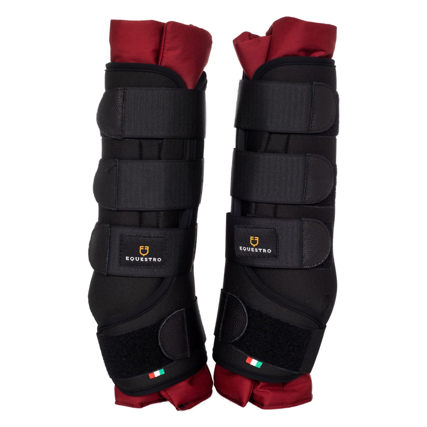 Botas de establo con acolchado de algodón Equestro - Black/Burgundy