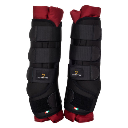 Botas de establo con acolchado de algodón Equestro - Black/Burgundy