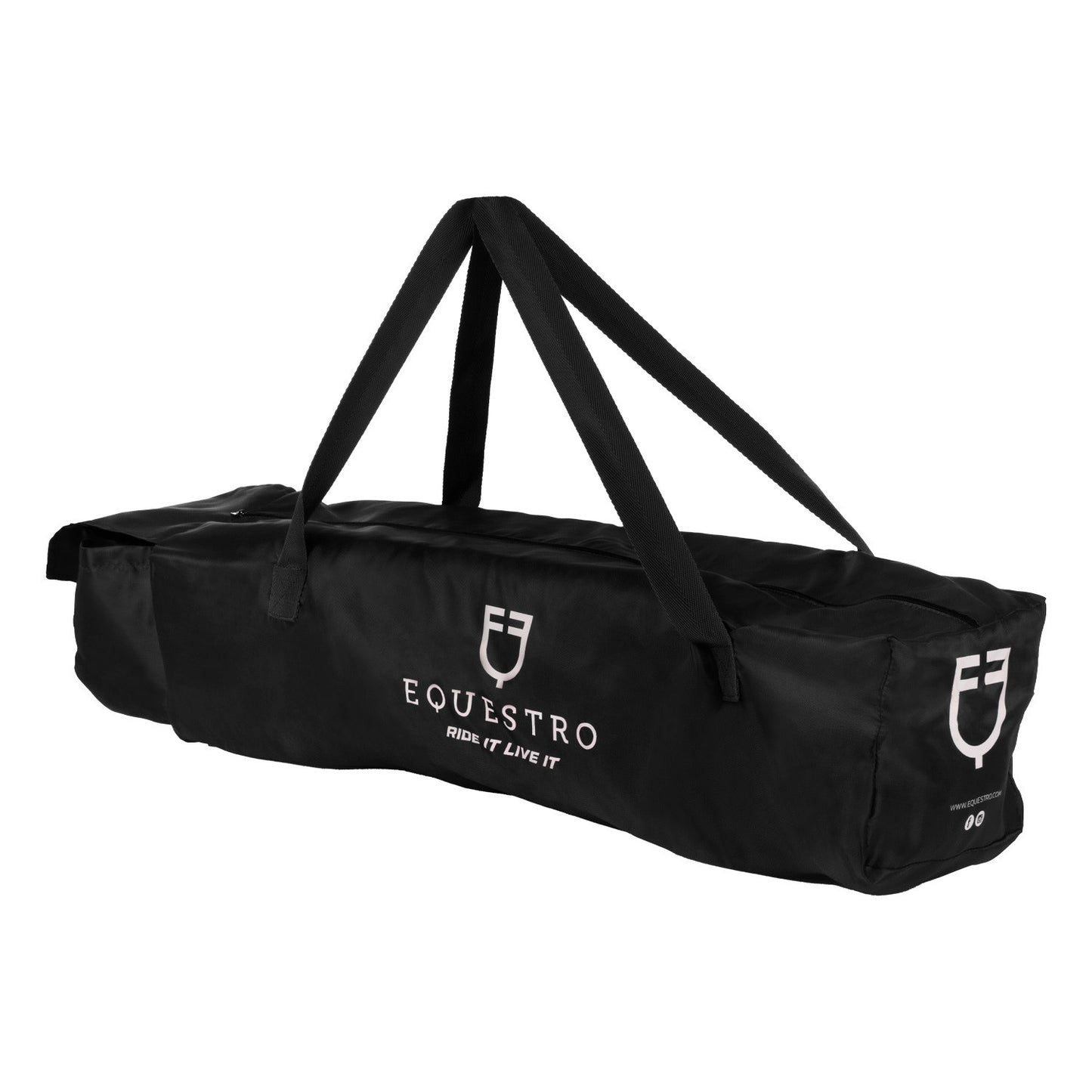 Juego de protectores y protector de cola de viaje con parche de goma Equestro - Negro