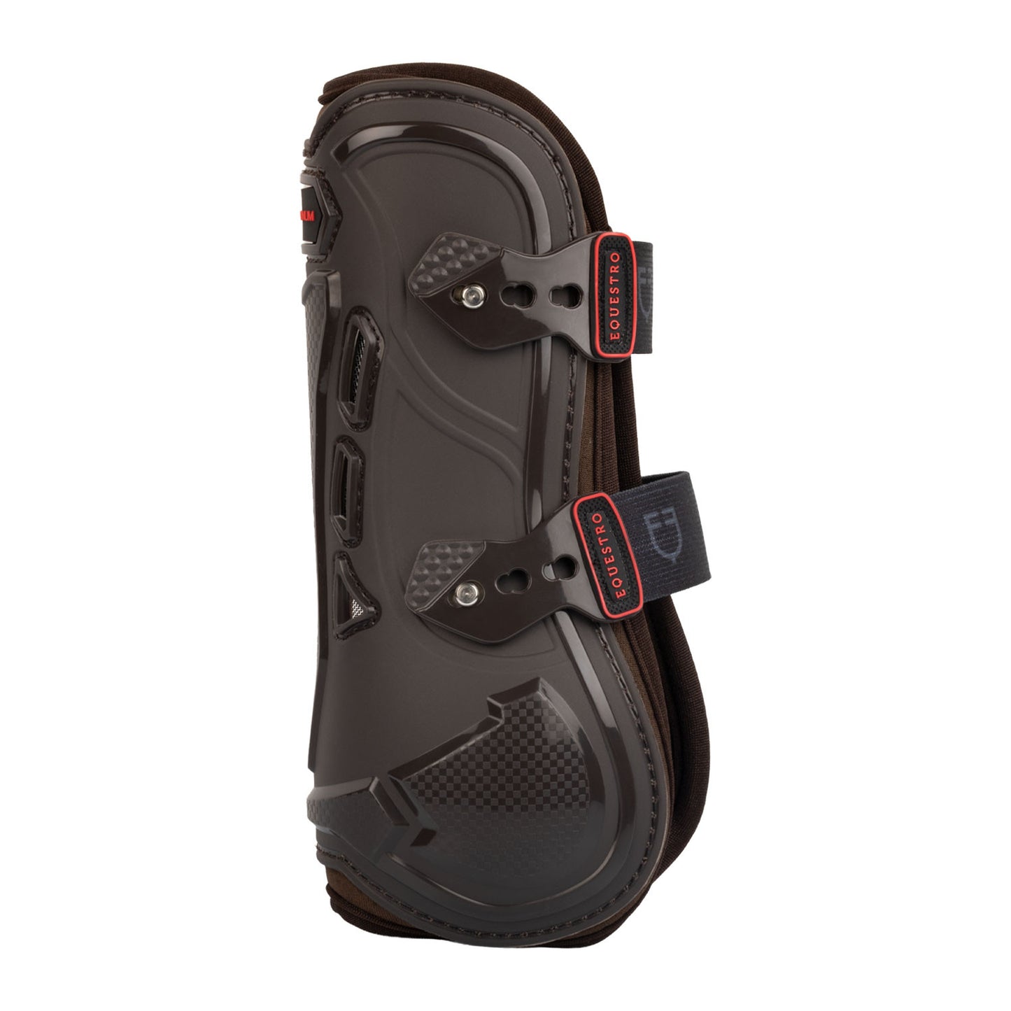Botas delanteras con acolchado de neopreno lining Equestro - Marrón oscuro