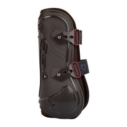 Botas delanteras con acolchado de neopreno lining Equestro - Marrón oscuro