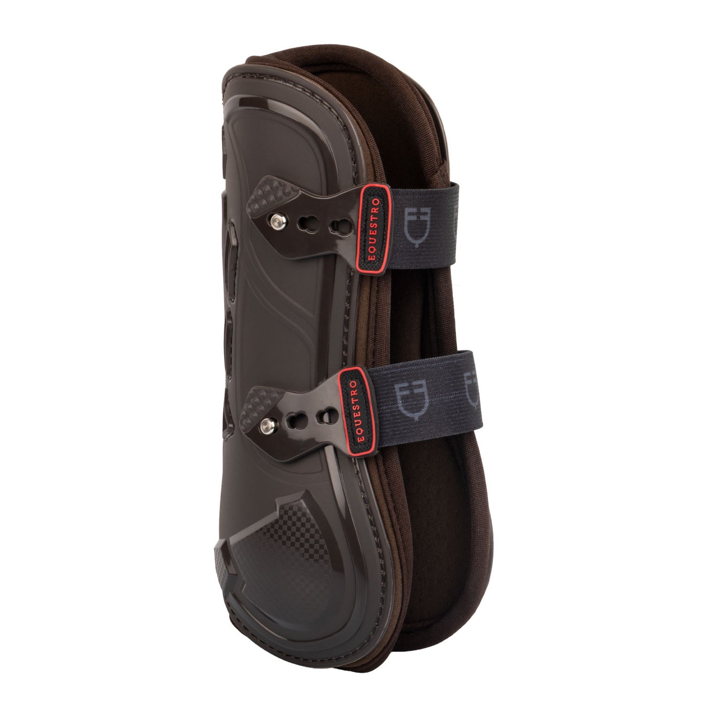 Botas delanteras con acolchado de neopreno lining Equestro - Marrón oscuro