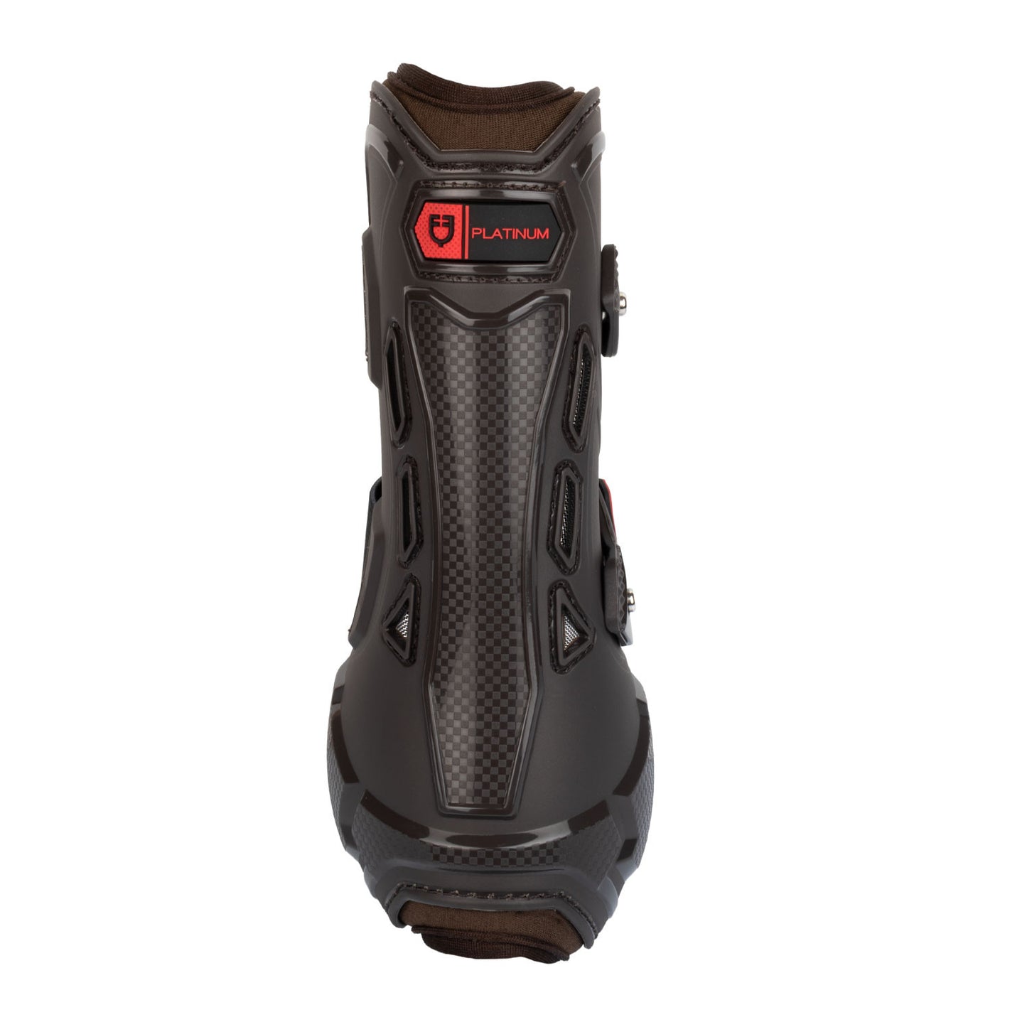 Botas delanteras con acolchado de neopreno lining Equestro - Marrón oscuro
