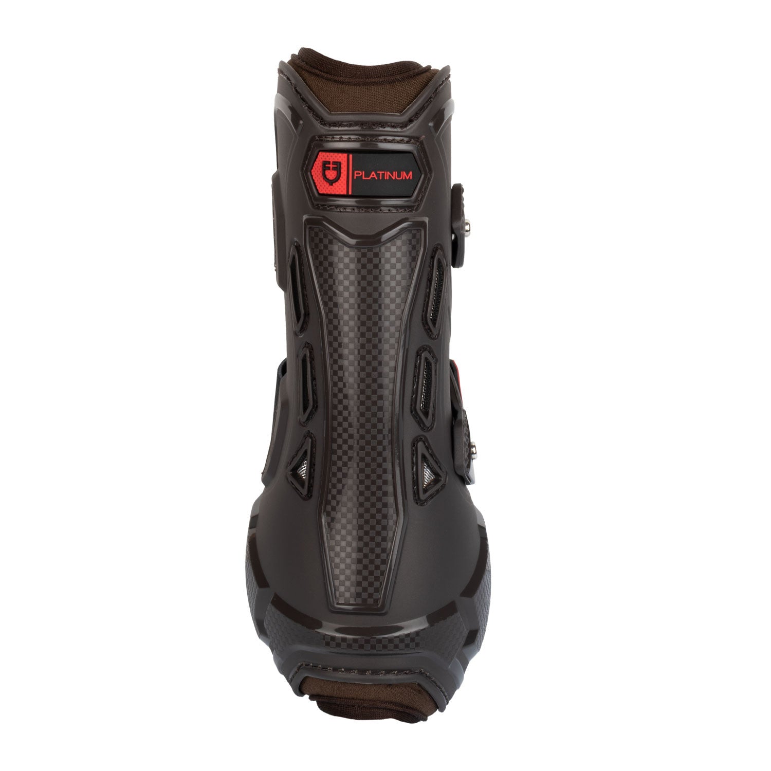 Botas delanteras con acolchado de neopreno lining Equestro - Marrón oscuro