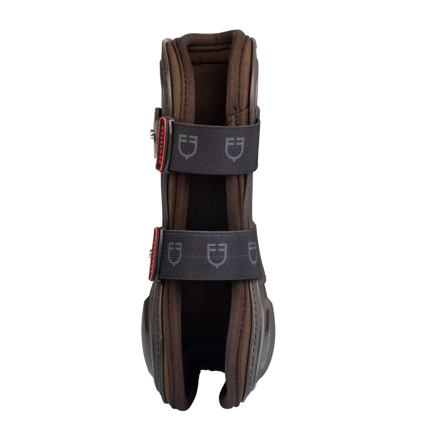 Botas delanteras con acolchado de neopreno lining Equestro - Marrón oscuro