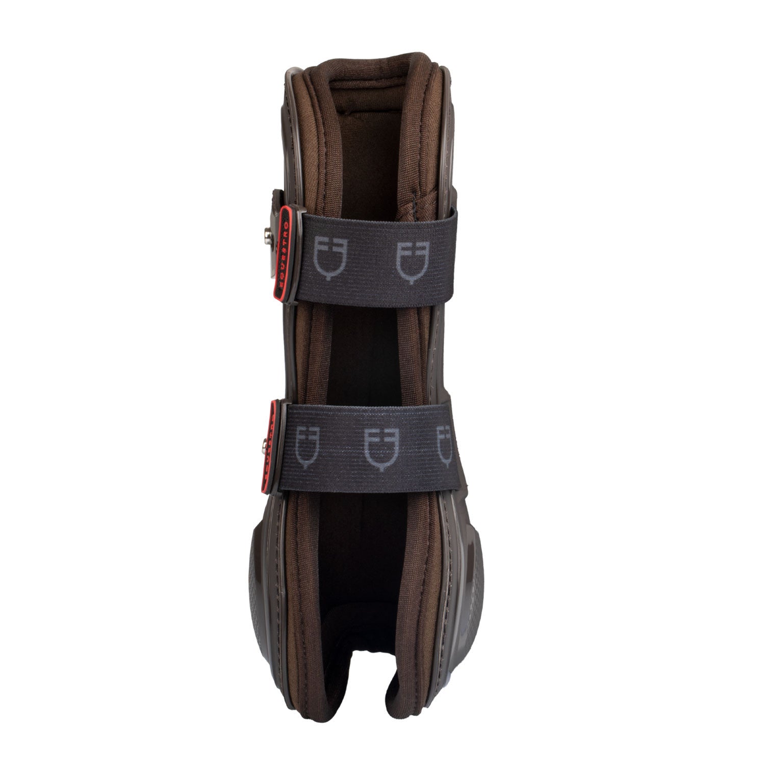 Botas delanteras con acolchado de neopreno lining Equestro - Marrón oscuro
