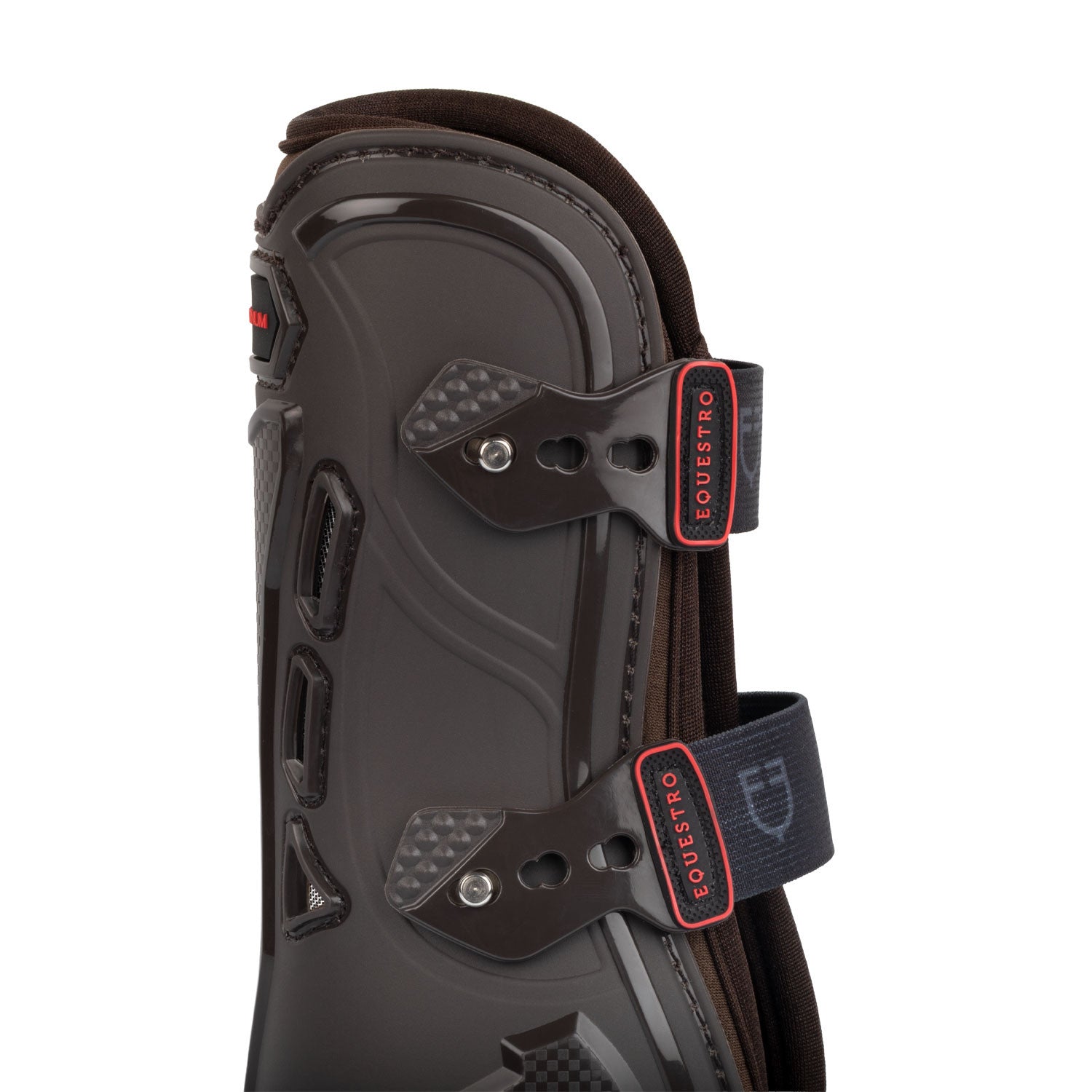 Botas delanteras con acolchado de neopreno lining Equestro - Marrón oscuro