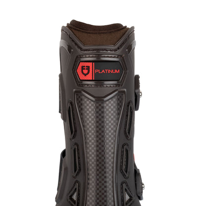 Botas delanteras con acolchado de neopreno lining Equestro - Marrón oscuro