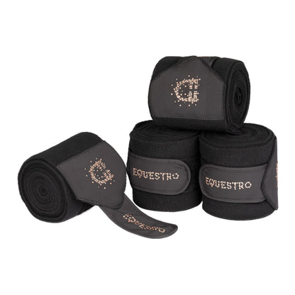 Bandas de forro polar con logo de strass Equestro