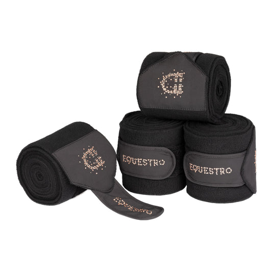 Bandas de forro polar con logo de strass Equestro