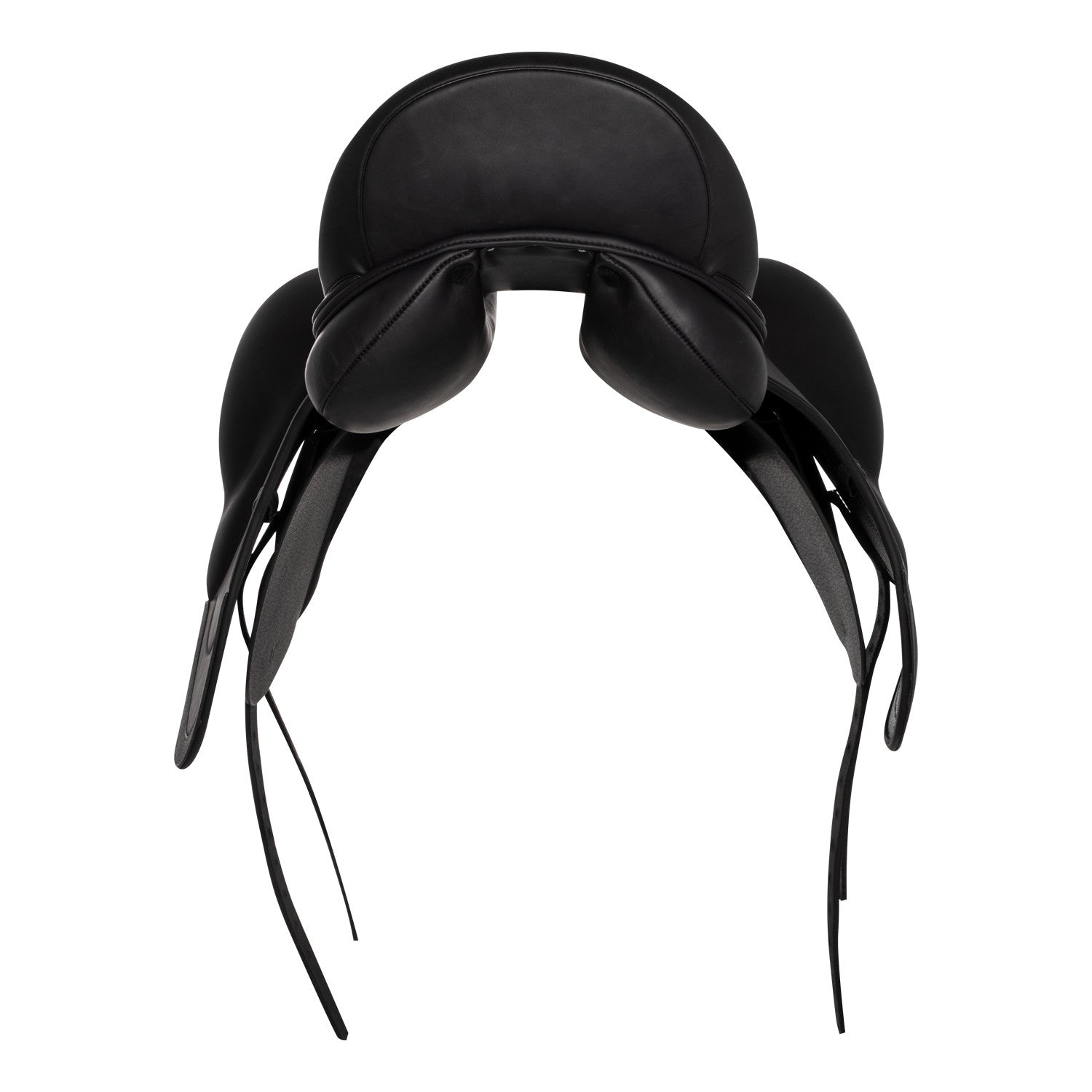 Silla de doma de cuero doble Equestro - Negro