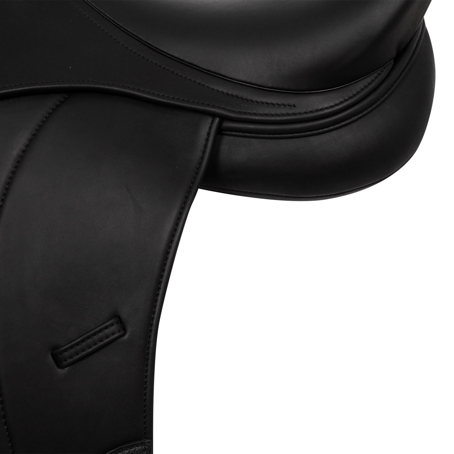 Silla de doma de cuero doble Equestro - Negro