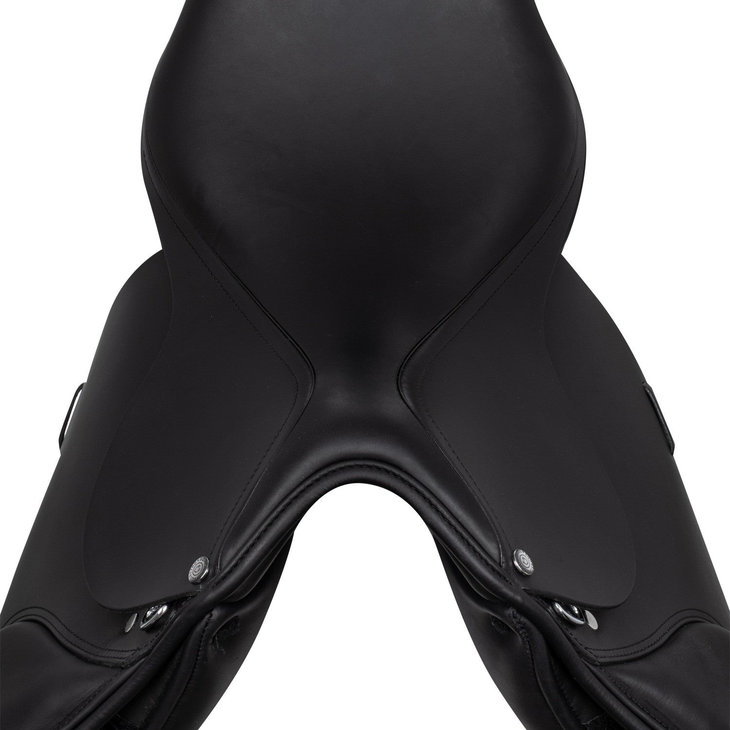 Silla de montar completa de cuero Equestro - Negro