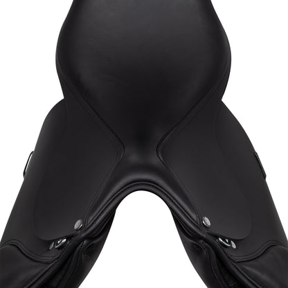 Silla de montar completa de cuero Equestro - Negro