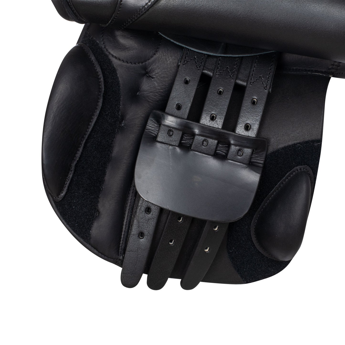 Silla de montar completa de cuero Equestro - Negro