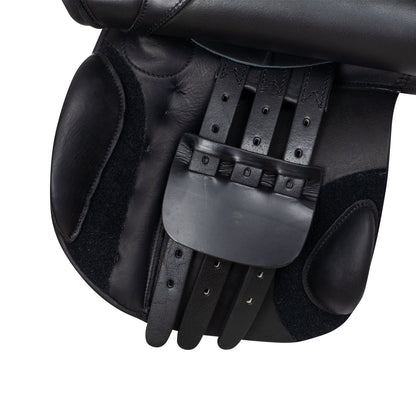 Silla de montar completa de cuero Equestro - Negro
