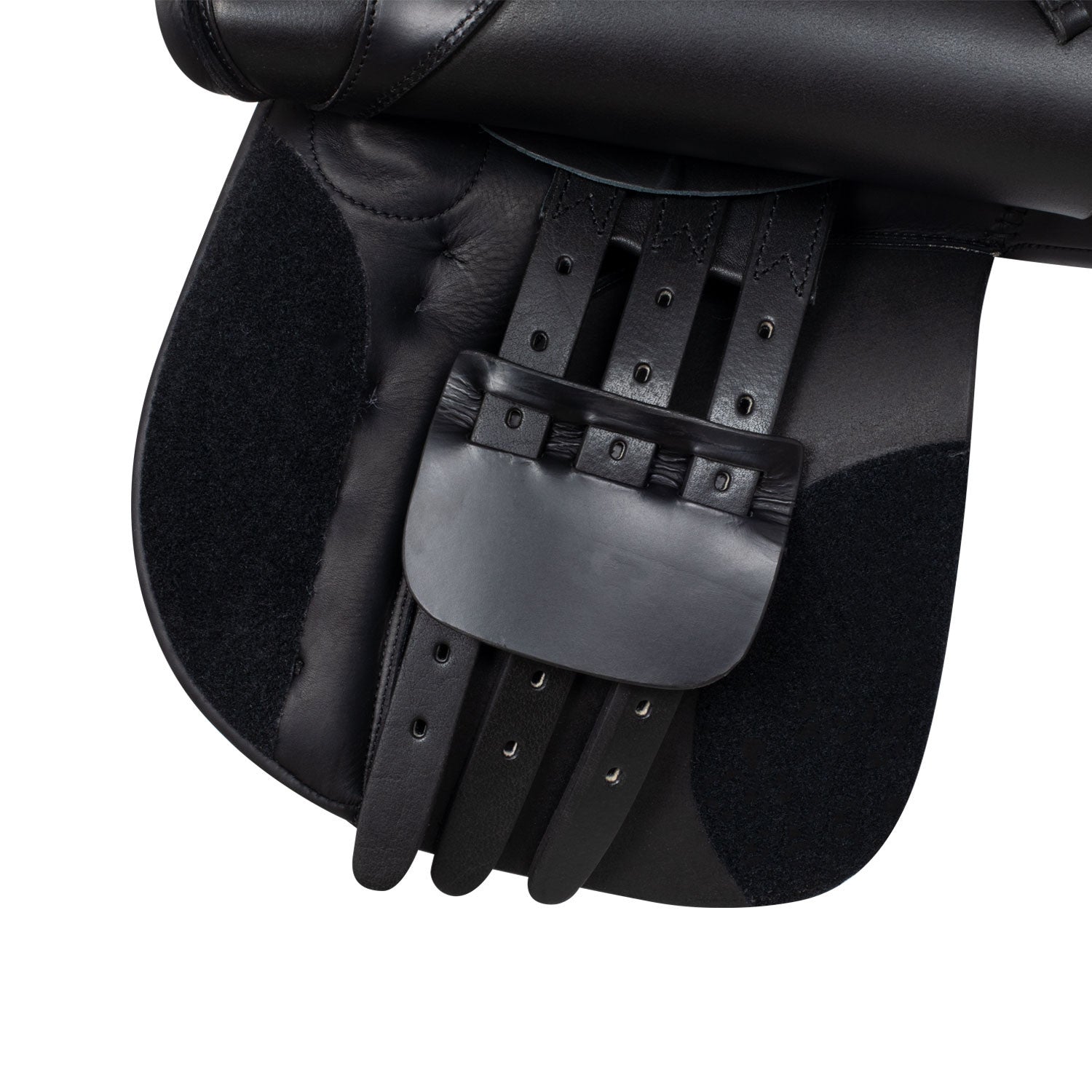 Silla de montar completa de cuero Equestro - Negro