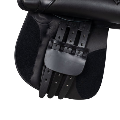 Silla de montar completa de cuero Equestro - Negro