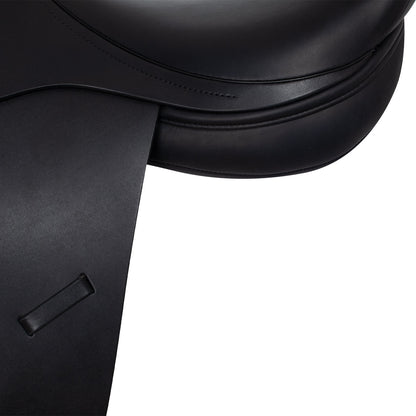 Silla de montar completa de cuero Equestro - Negro