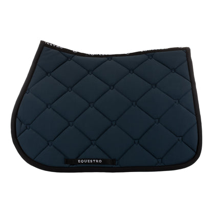 Sudadera de salto multilogo en tejido técnico Equestro - Azul marino