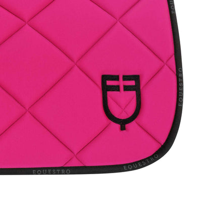 Sudadera de equitación de tela técnica con logo Equestro - Fucsia/Black