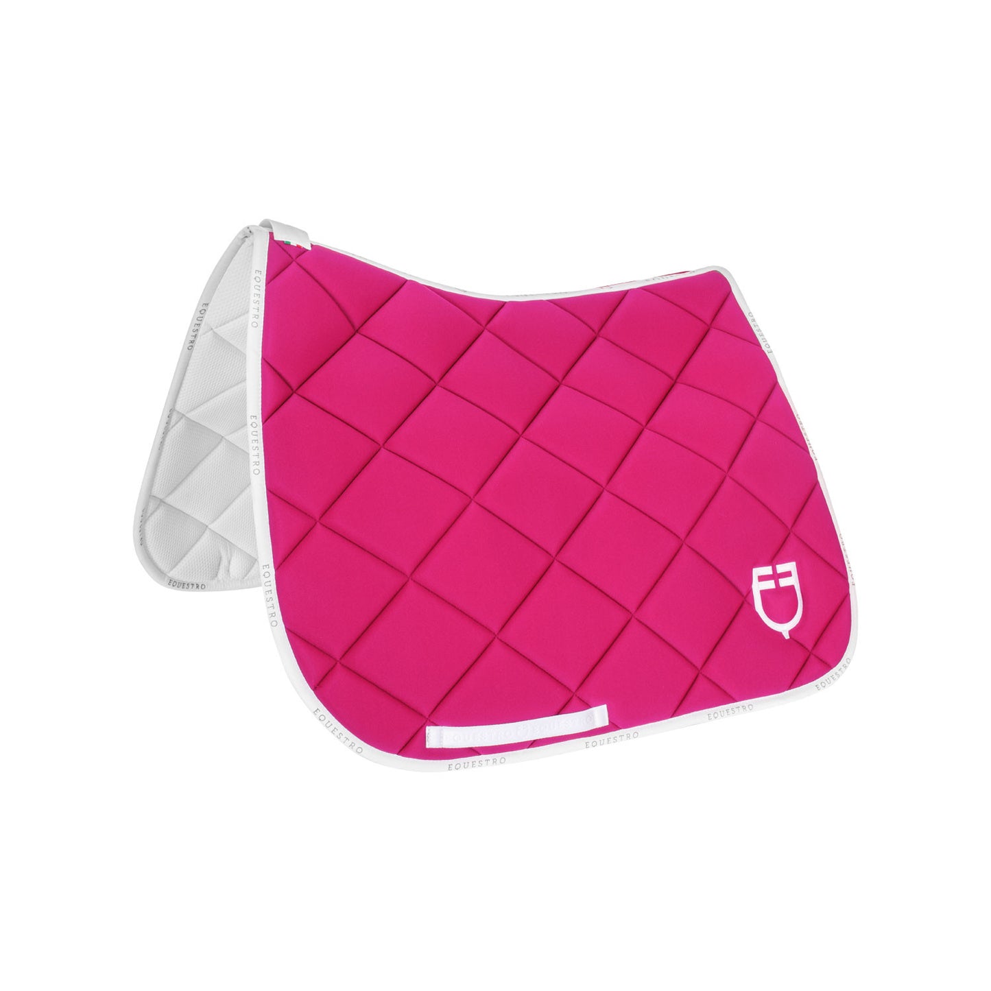 Sudadera de equitación de tela técnica con logo Equestro - Fucsia/White