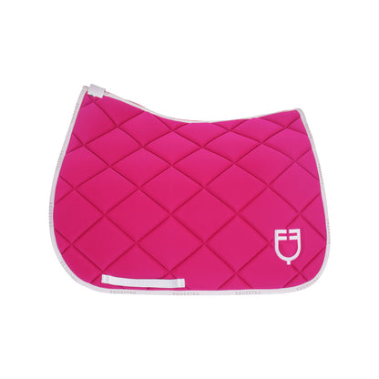 Sudadera de equitación de tela técnica con logo Equestro - Fucsia/White
