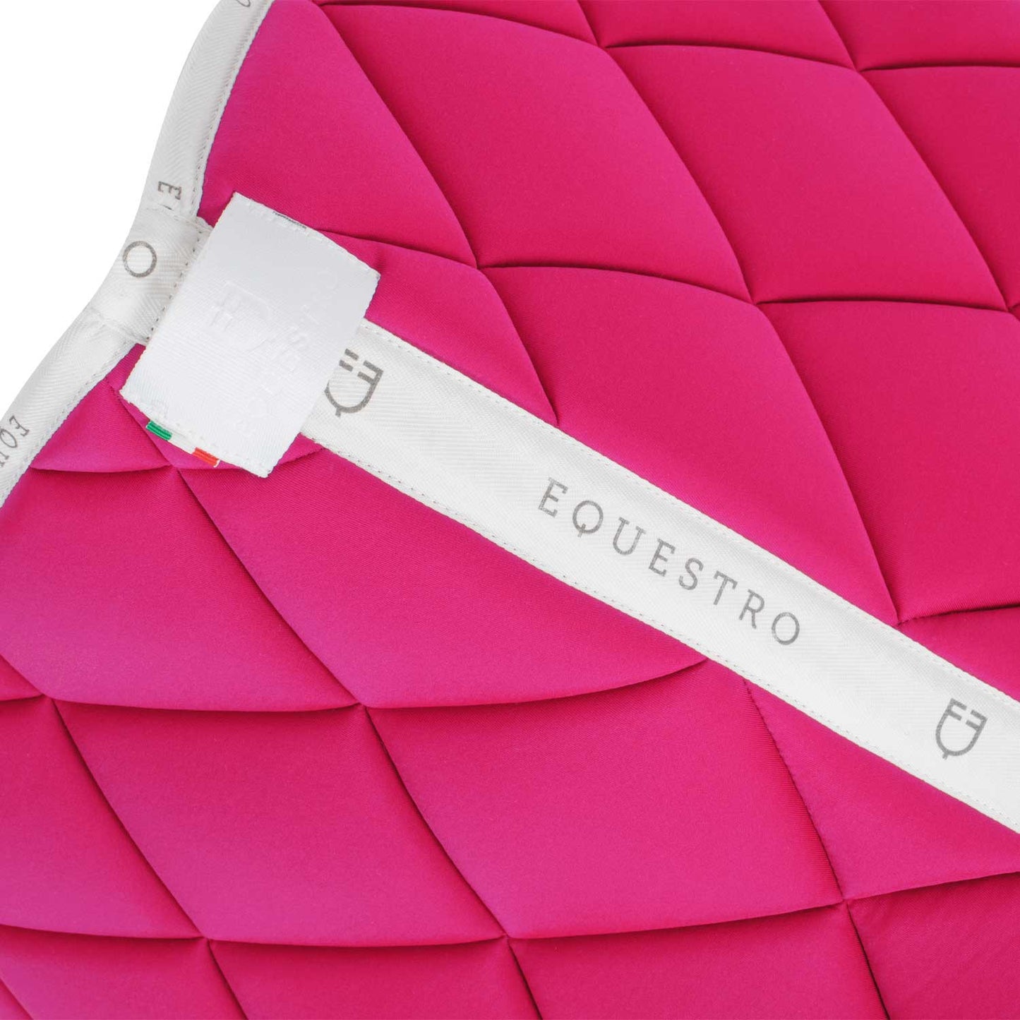 Sudadera de equitación de tela técnica con logo Equestro - Fucsia/White