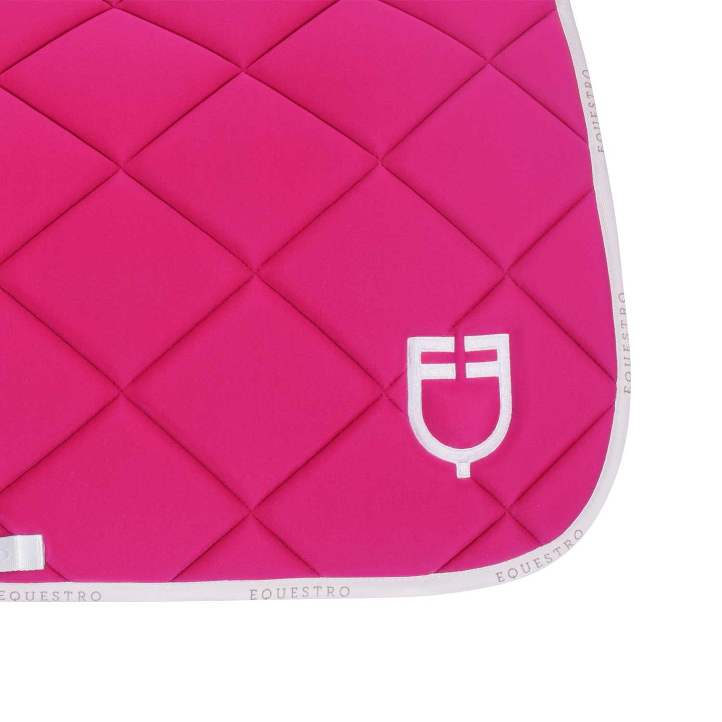 Sudadera de equitación de tela técnica con logo Equestro - Fucsia/White