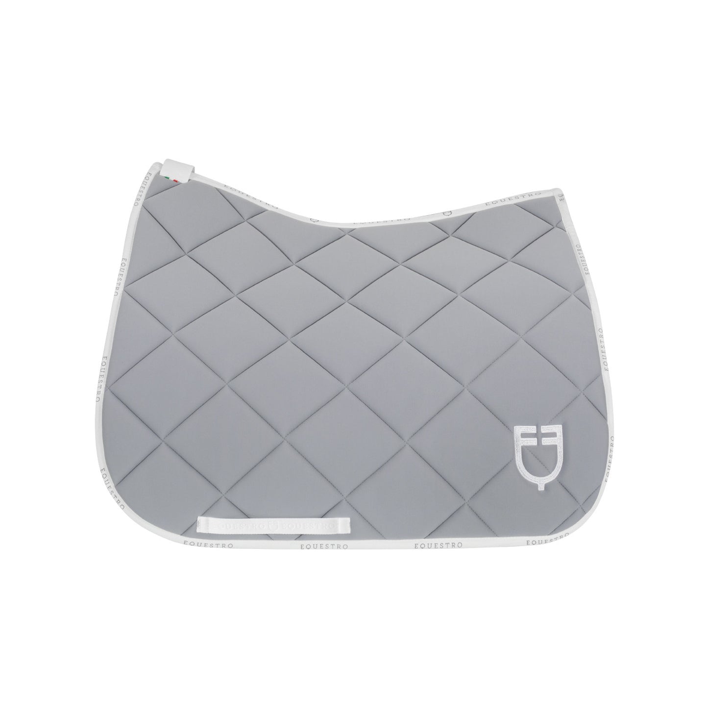 Sudadera de equitación de tela técnica con logo Equestro - Grey/White