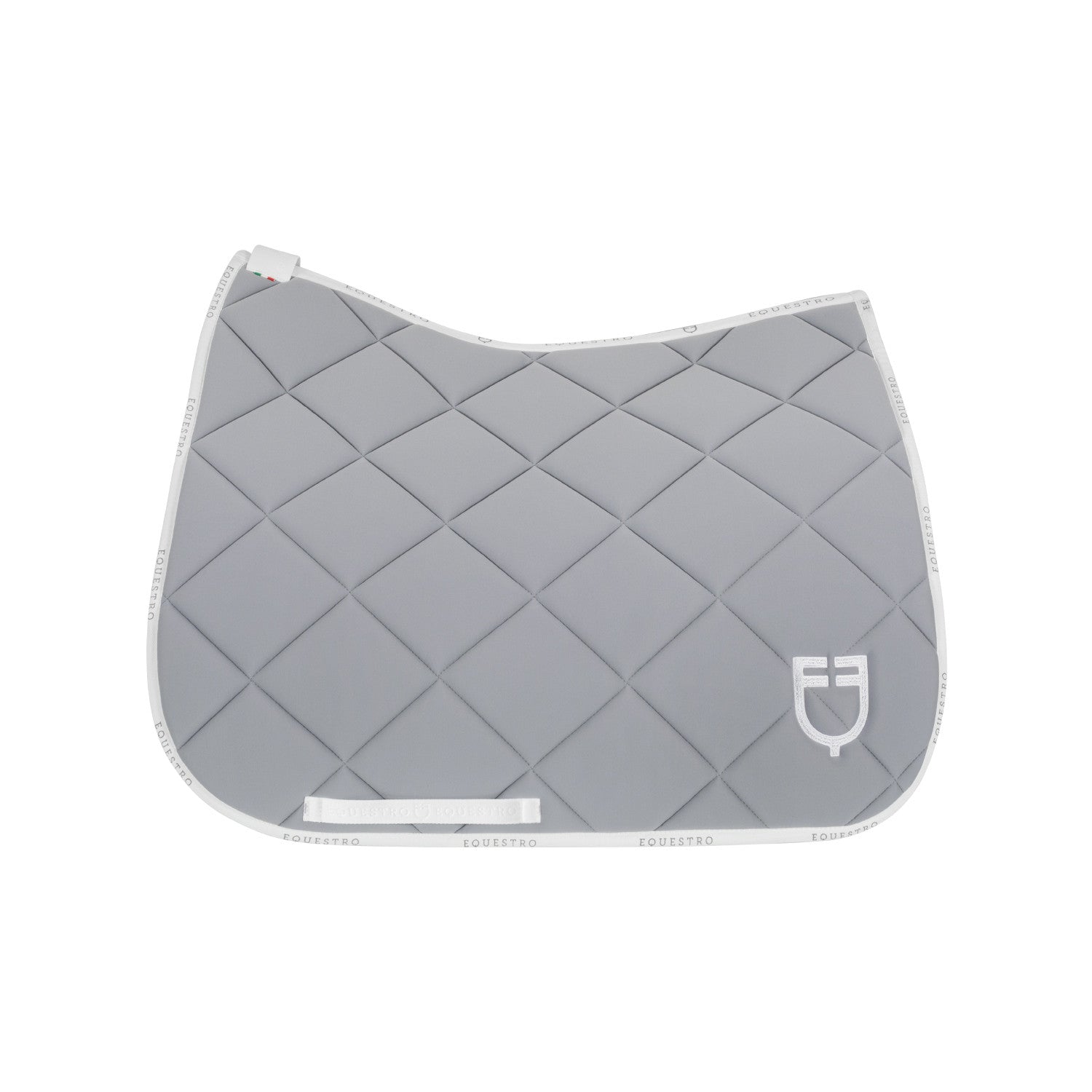 Sudadera de equitación de tela técnica con logo Equestro - Grey/White