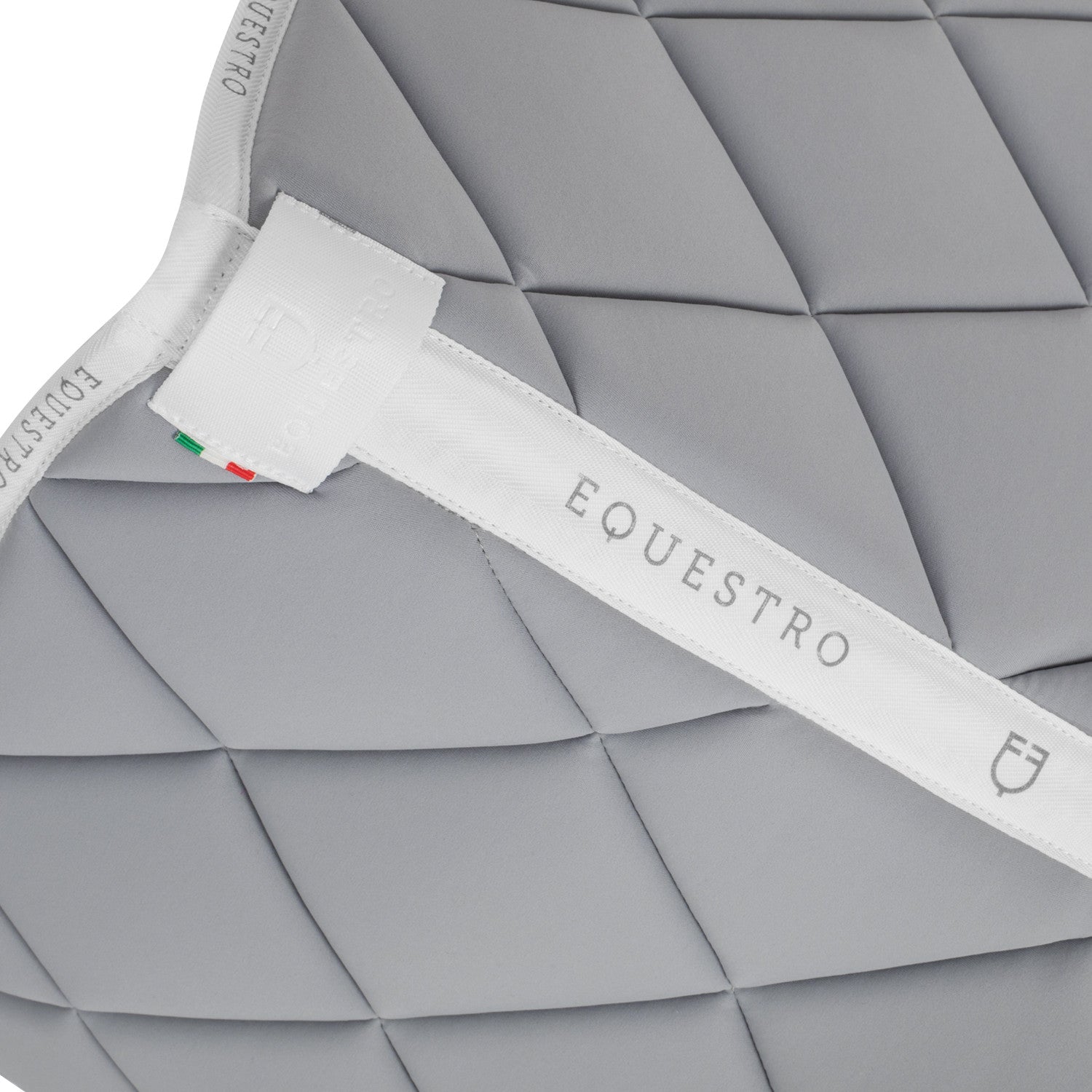 Sudadera de equitación de tela técnica con logo Equestro - Grey/White