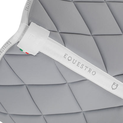Sudadera de equitación de tela técnica con logo Equestro - Grey/White