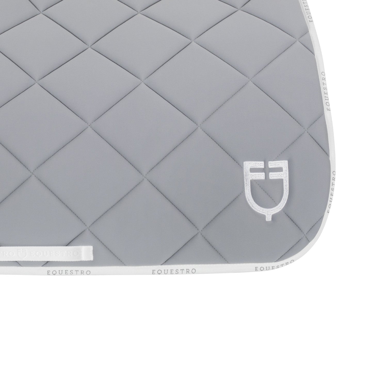 Sudadera de equitación de tela técnica con logo Equestro - Grey/White