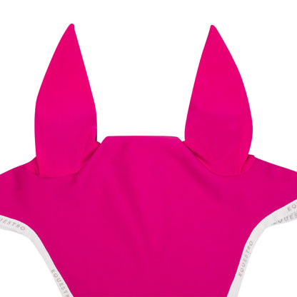 Gorra para caballo de tejido técnico Equestro - Fucsia/White