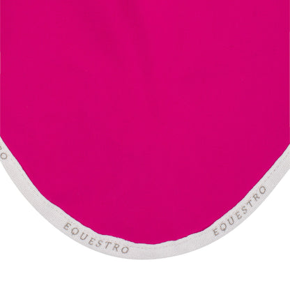 Gorra para caballo de tejido técnico Equestro - Fucsia/White