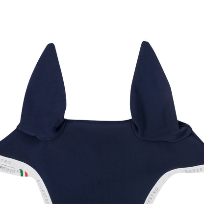 Gorro para caballo en tejido técnico con cordón en la muserola Equestro - Navy/White