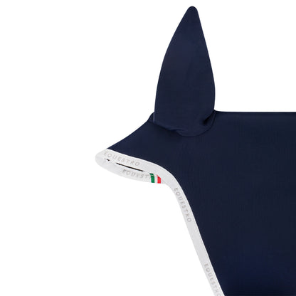 Gorro para caballo en tejido técnico con cordón en la muserola Equestro - Navy/White