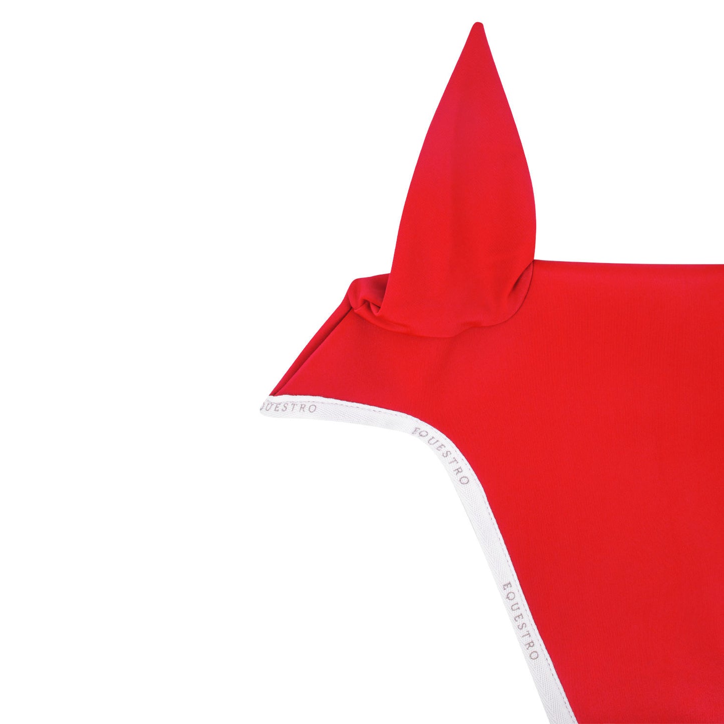 Gorro para caballo en tejido técnico con cordón en la muserola Equestro - Poppy Red (17-1664)/White