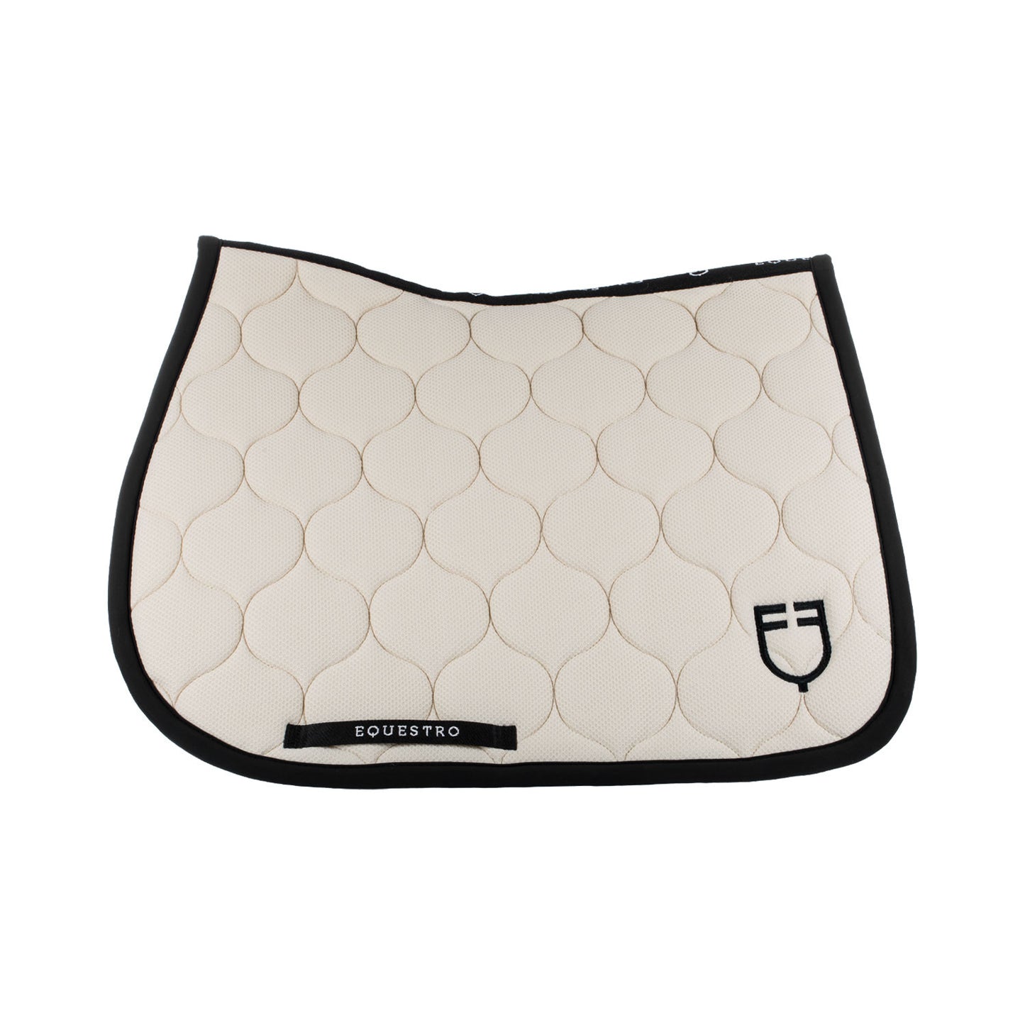 Sudadera para silla de salto de tela perforada y logo Equestro - Crème Brùlée