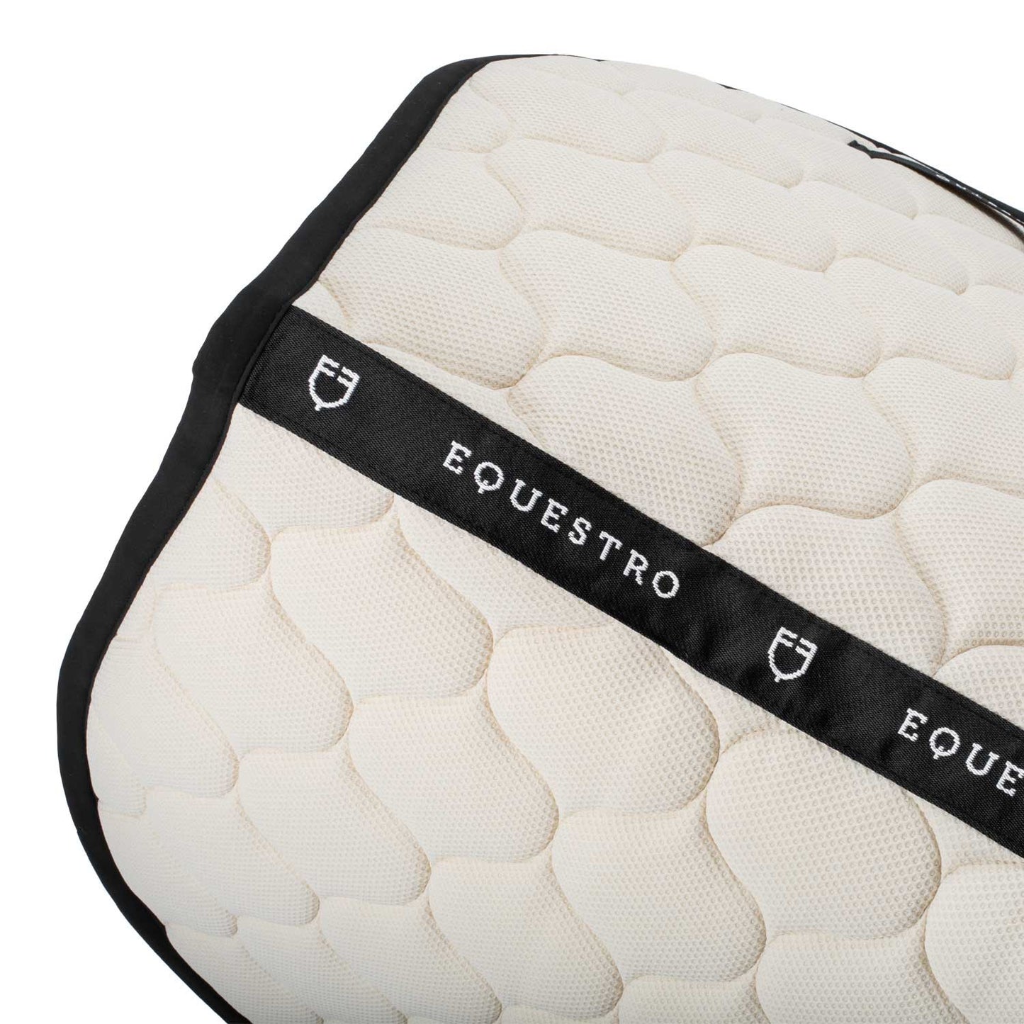 Sudadera para silla de salto de tela perforada y logo Equestro - Crème Brùlée
