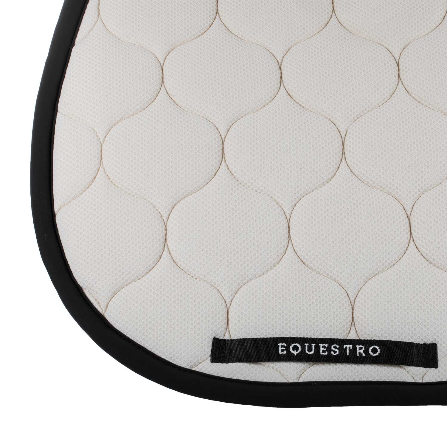 Sudadera para silla de salto de tela perforada y logo Equestro - Crème Brùlée